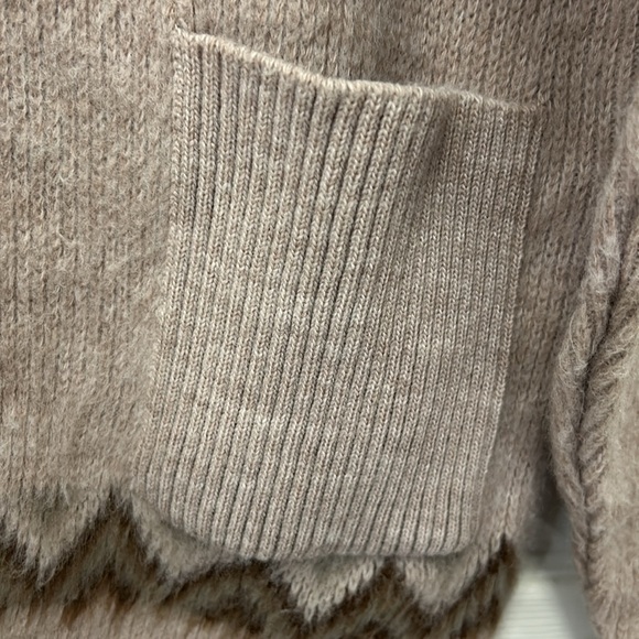 Vintage Clipper Mist Knit Sweater Men's Fair Isle Full Zip Grandpacore Winter L - Picture 5 of 11